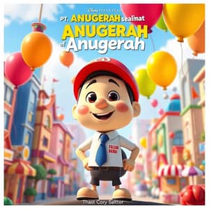 a big company
which is called PT. ANUGERAH SELAMAT ABADI, in Disney Pixar poster style