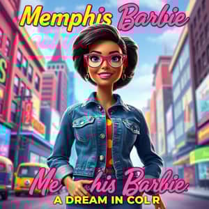 Imagine a logo for the name Barbara Saunders with an online persona of Memphis Barbie
