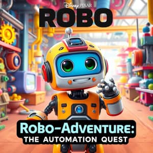 Industrial Automation
, in Disney Pixar poster style