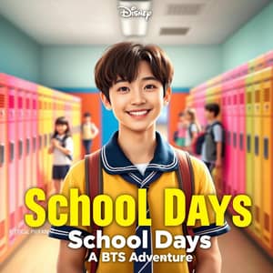 Kim seokjin do BTS com uniforme escolar sorrindo para a camera