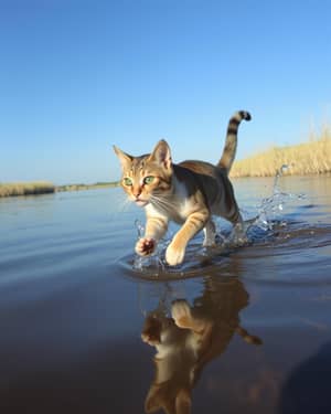 the cat fish running 